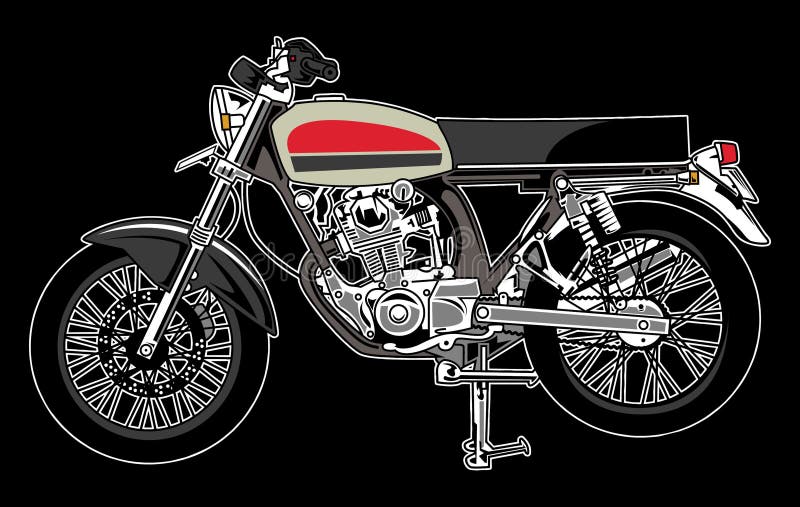 Classic Motorcycle Vintage Vector Illustration This design is available for Logo & Merchandise you can buy or download this design, you can use it for products such as T-shirts, Banners, Posters, Tumblers, Mugs, Art Prints etc. Bulat vectors