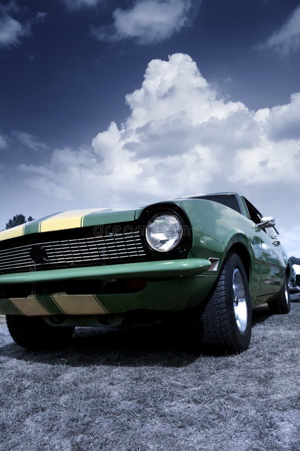 Classic Muscle Car stock photo. Image of path, power, fastback - 744692