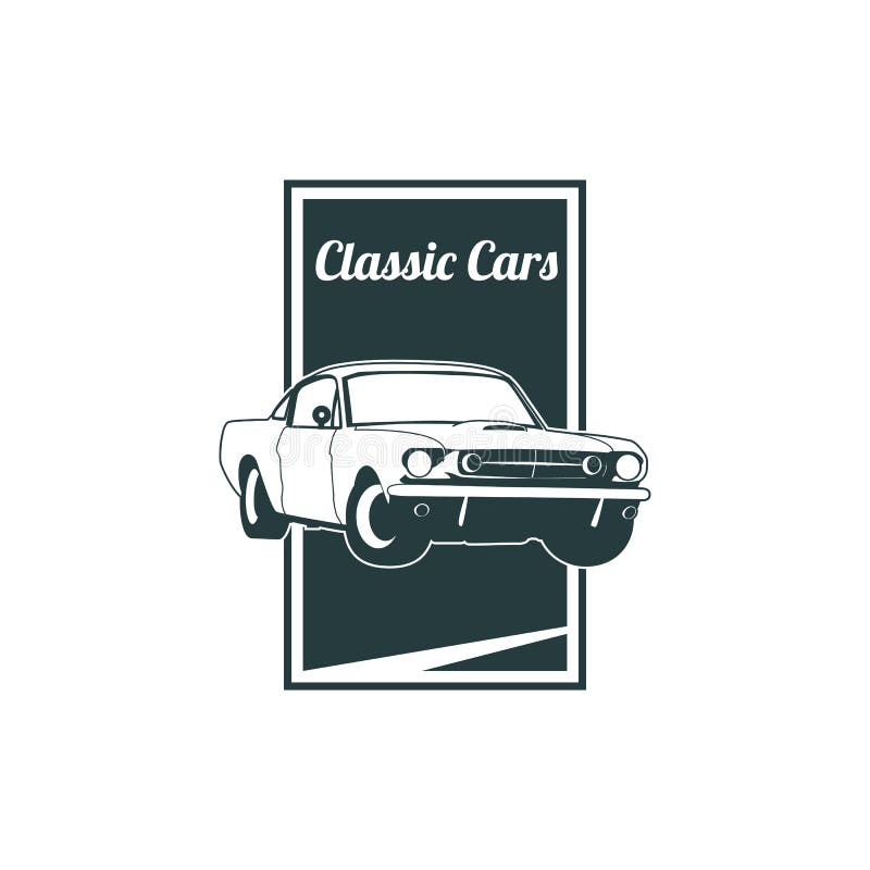 Classic Muscle Car Emblems, High Quality Retro Badge and Vintage Icon ...