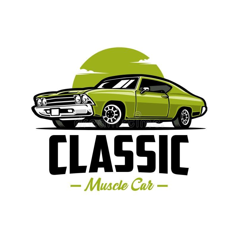 Classic Muscle Car Illustration Vector Isolated EPS Stock Vector ...