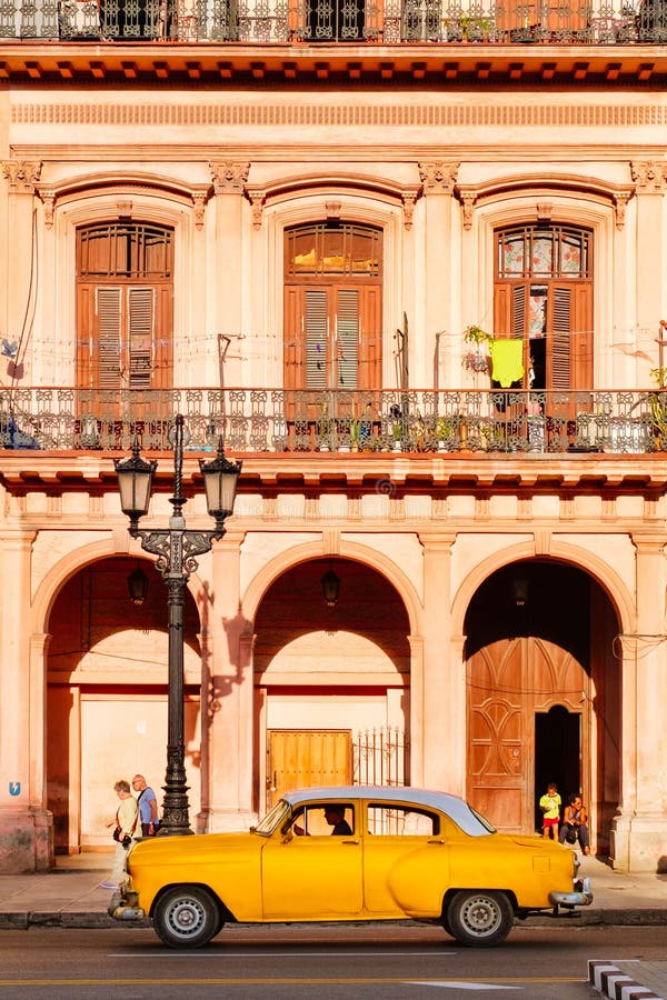 Classic Old Cars And Colorful Buildings In Downtown Havana Editorial Photography Image Of
