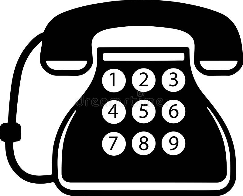 Retro Phone. House Phone Vector Icon Stock Vector Illustration of