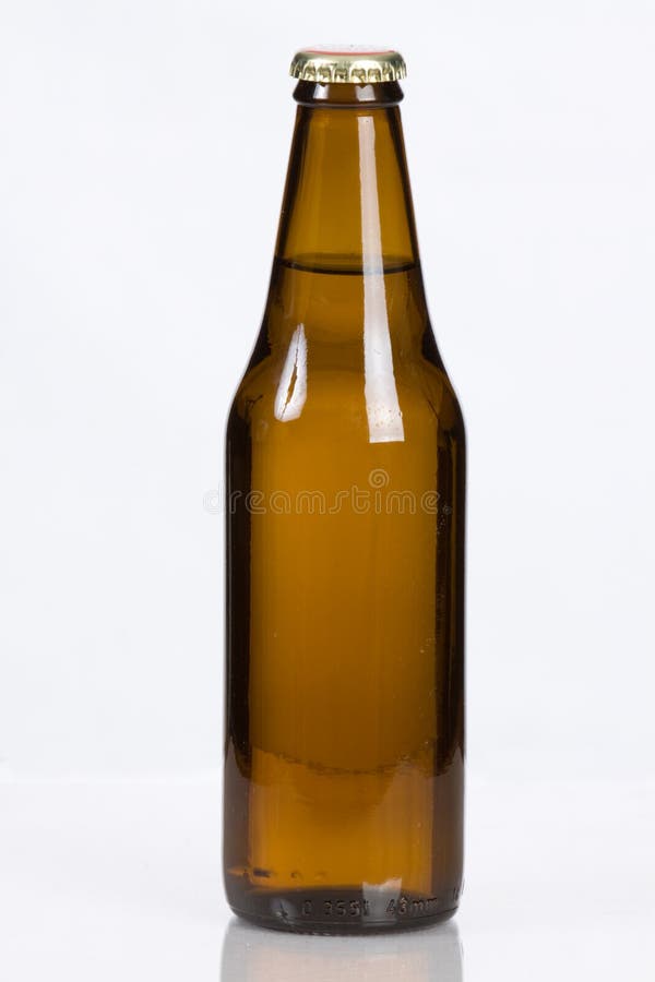Classic Plain Brown Glass Beer Bottle Stock Image Image of hops
