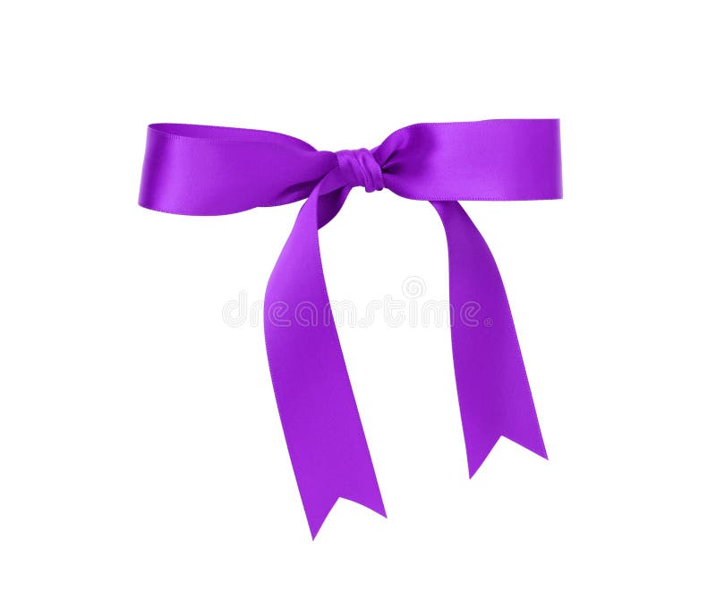 Classic Purple Ribbon Bow for Packaging Gifts Stock Image Image of