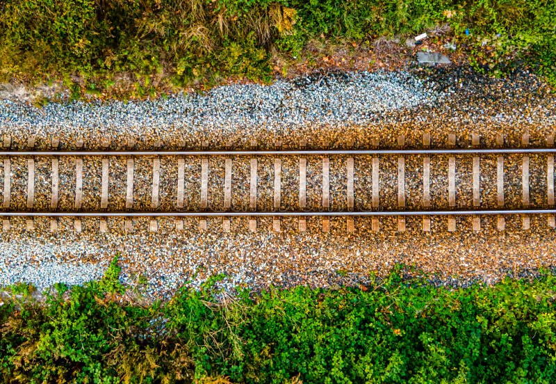 Iron Railroad Tracks Seen from Above. Stock Photo Image of industry