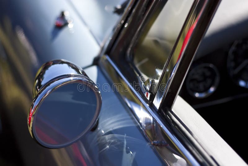Classic Car Rear View Mirror Stock Image Image of reflective, shiny