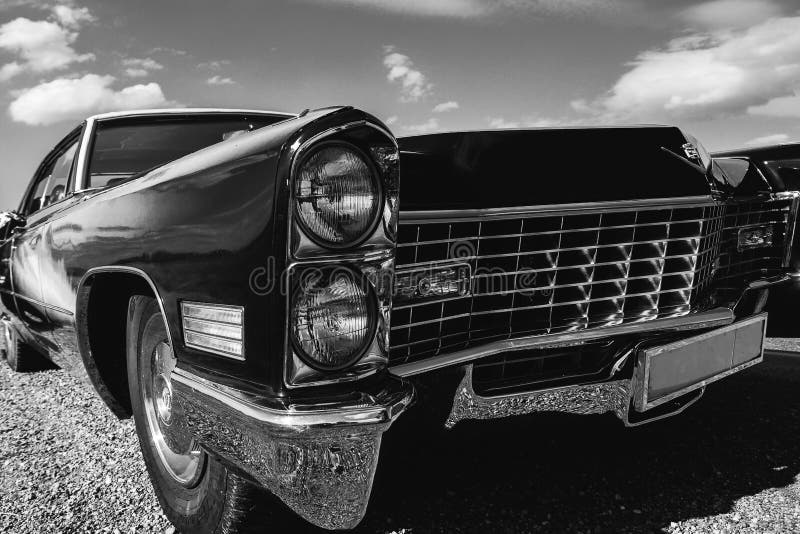 Classic Red Car on the Side of the Road Editorial Stock Photo Image