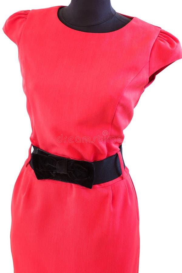 Classic Red Dress Black Belt Mannequin Stock Photos Free & Royalty