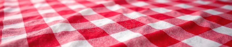Classic red and white gingham tablecloth crisp folds illustration fold illustration de vecteur