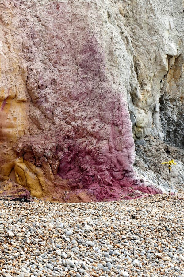 Alum Bay Isle Of Wight, England, Coloured Cliffs. Stock Image Image