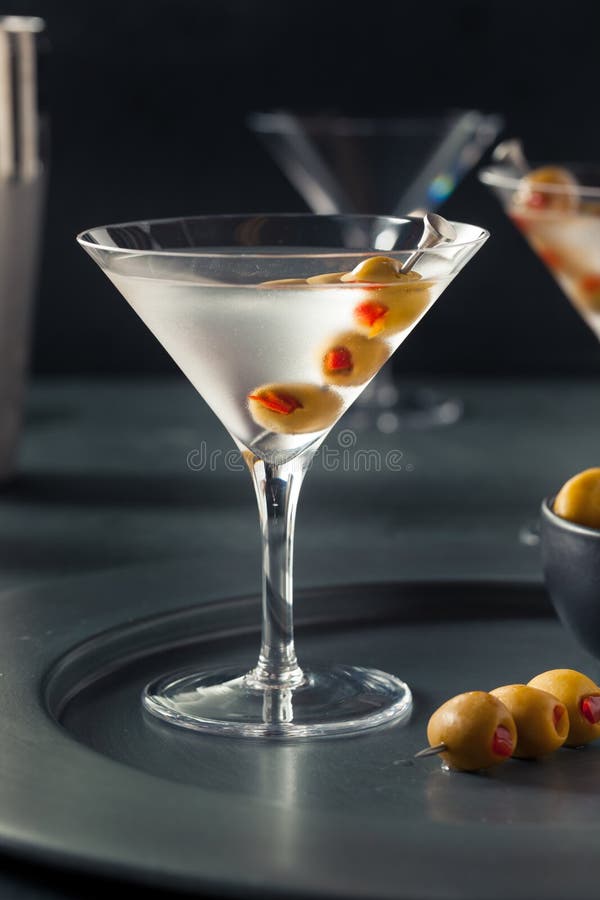 Classic Shaken Dry Vodka Martini Stock Photo Image of drop, dark