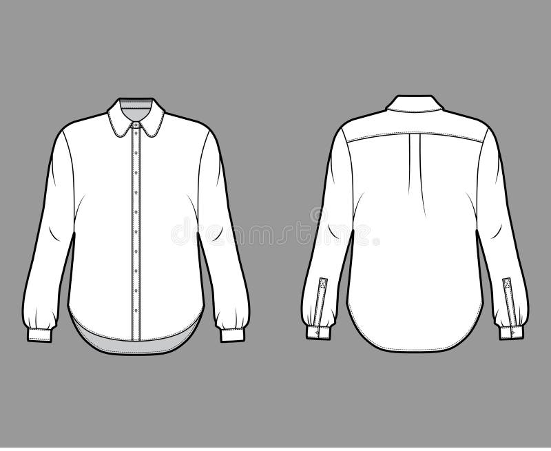 Download Formal Shirt With Button Down Collar Stock Vector ...
