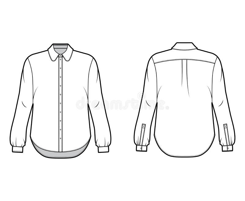Men Button Down Shirt Design Template Stock Illustrations – 278 Men ...