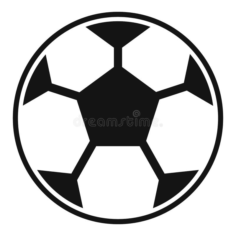 Classic Soccer Ball Icon, Simple Style Stock Vector Illustration of simple, black 184325760