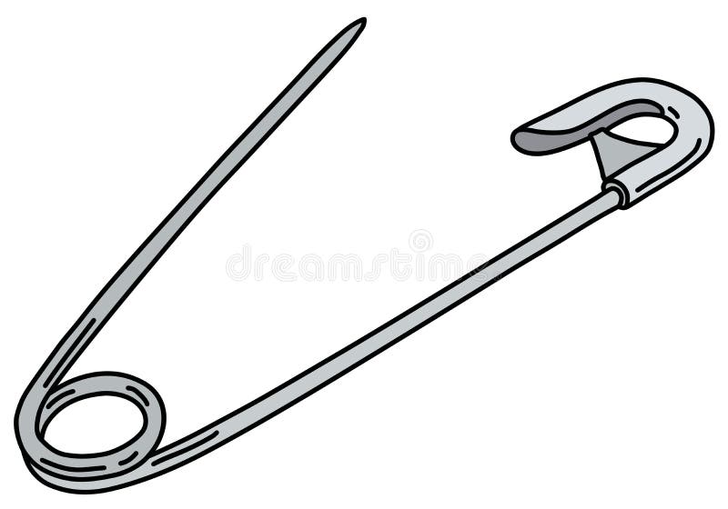 The Classic Steel Safety Pin Stock Vector Illustration of safety