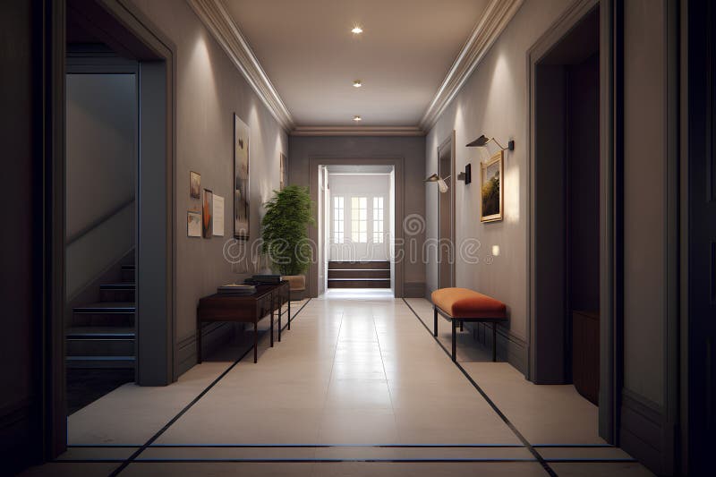 Classic Style Hallway Interior in Modern