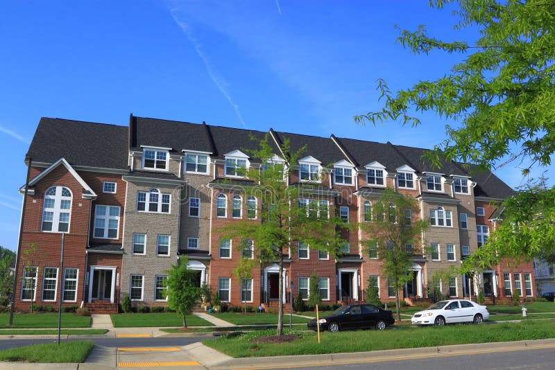 Townhouses stock image. Image of housing, residence, america 24421955