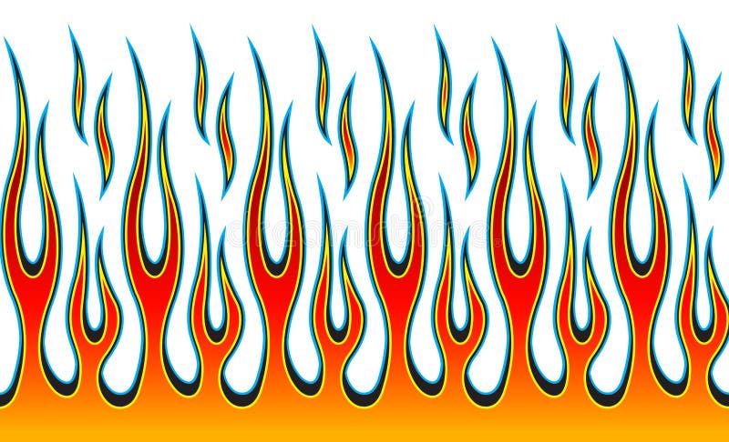 Classic tribal hotrod muscle car flame pattern