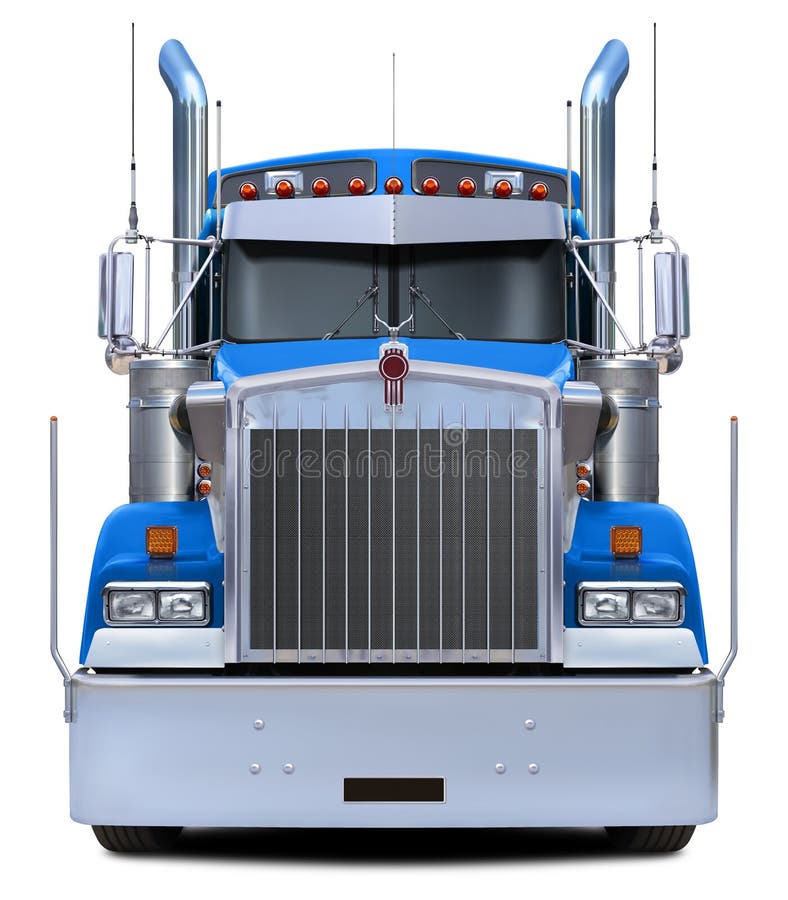 Classic Truck Kenworth W900 in Gray. Stock Photo - Illustration of front,  pack: 225055356