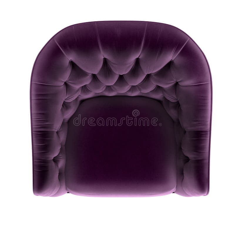 Classic Tufted Armchair Isolated On White Background Top View Stock Illustration Illustration Of Render Architecture 111621224