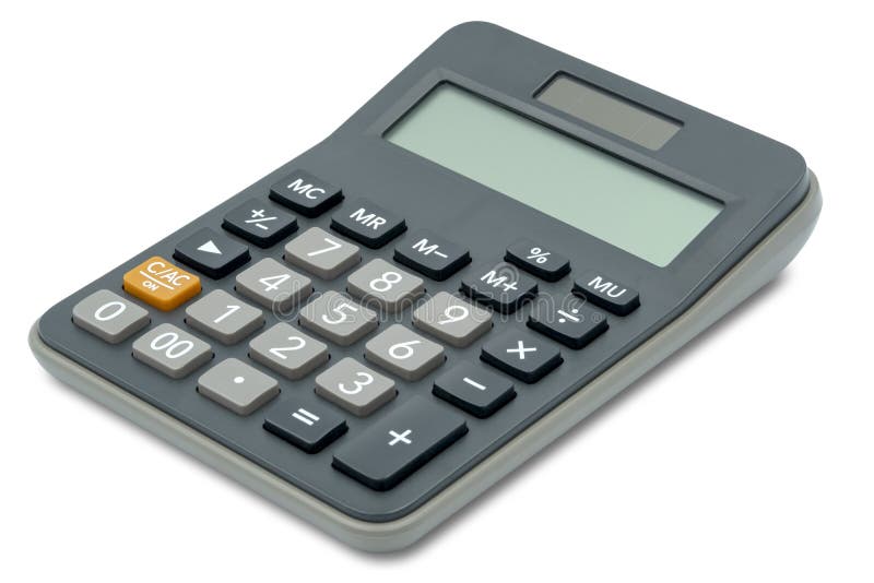 Classic Calculator On White Background Stock Image Image of keyboard