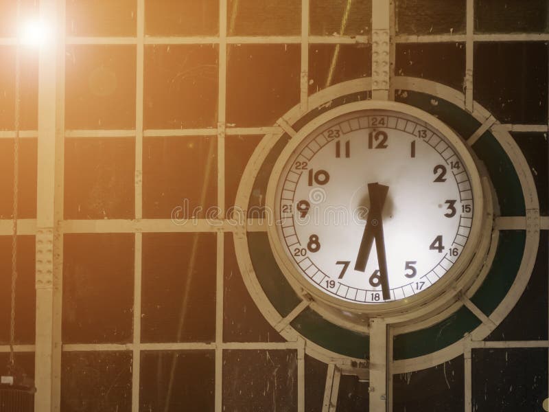 Classic urban analog clock. stock photos Classic urban analog clock. stock photos
