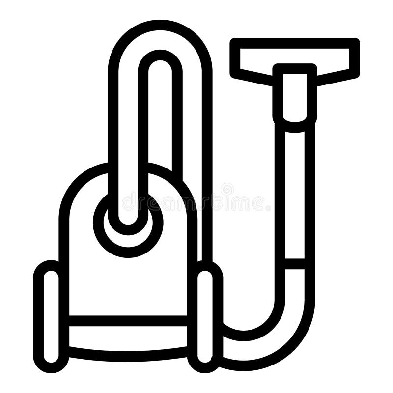Classic Vacuum Cleaner Icon, Outline Style Stock Vector Illustration