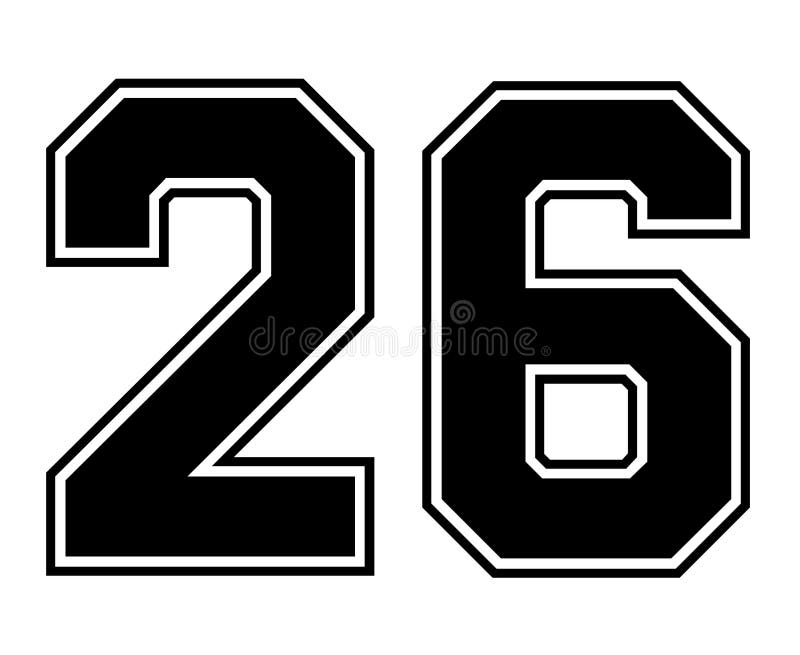 26 Classic Vintage Sport Jersey Number 