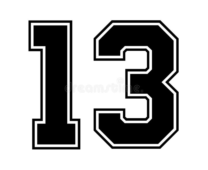 13 Classic Vintage Sport Jersey Number 
