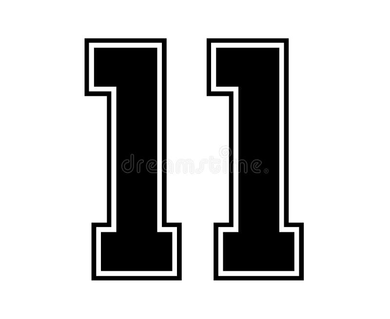 Blue footballer's number on a football jersey. 11 Numbered print. Sports  tshirt jersey. Sports, olympiad, euro 2024, gold cup, world championship  Stock Vector Image & Art - Alamy