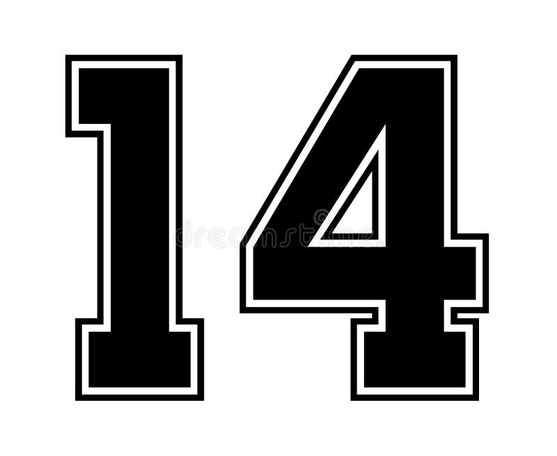 14 Classic Vintage Sport Jersey Number 