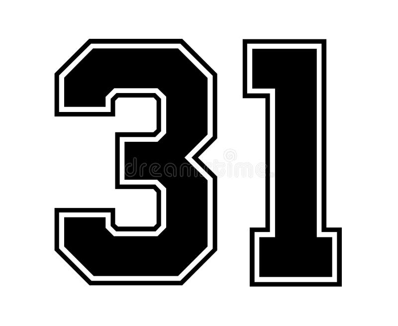 31 Classic Vintage Sport Jersey Number 