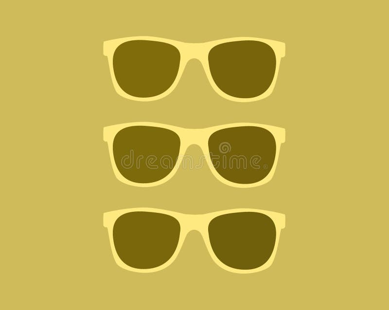 Classic Vintage Sunglasses Realistic Isolated Vector Illustration