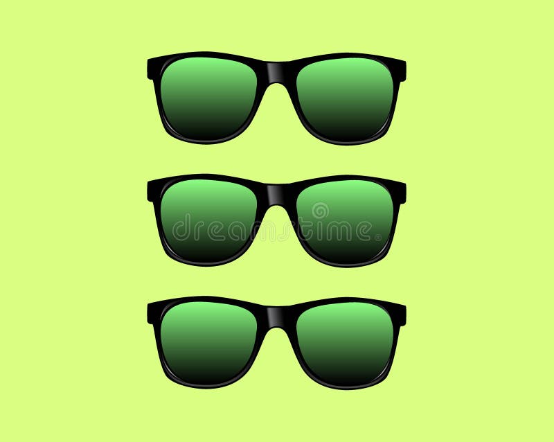 Classic Vintage Sunglasses Realistic Isolated Vector Illustration
