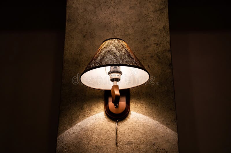Classic wall lamp stock photo. Image of hanging, bulb 271793424