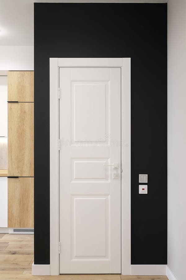 Classic White Interior Door in the Apartment Stock Photo Image of