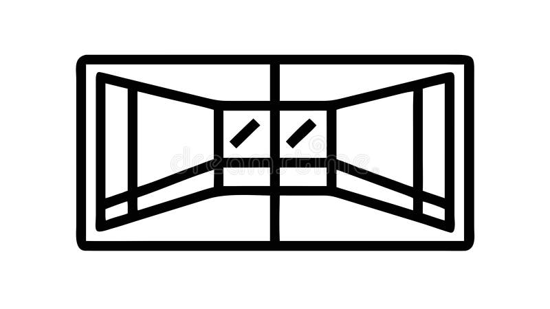 Classic Window Frame Graphic: Home Interior Element Vector, vector design Generative AI stock illustration