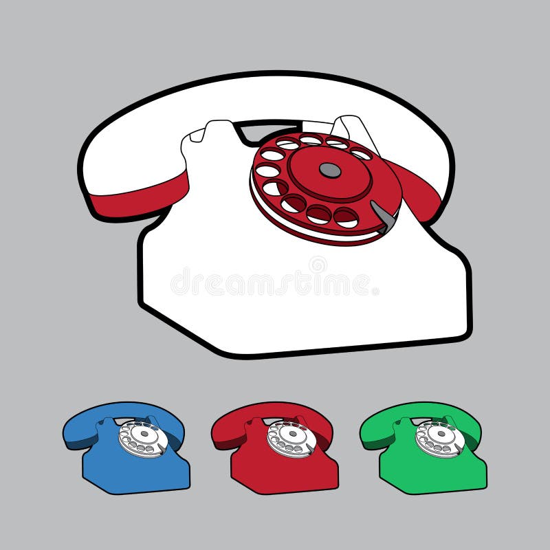 Classic wire telephone stock vector. Illustration of device 43215766