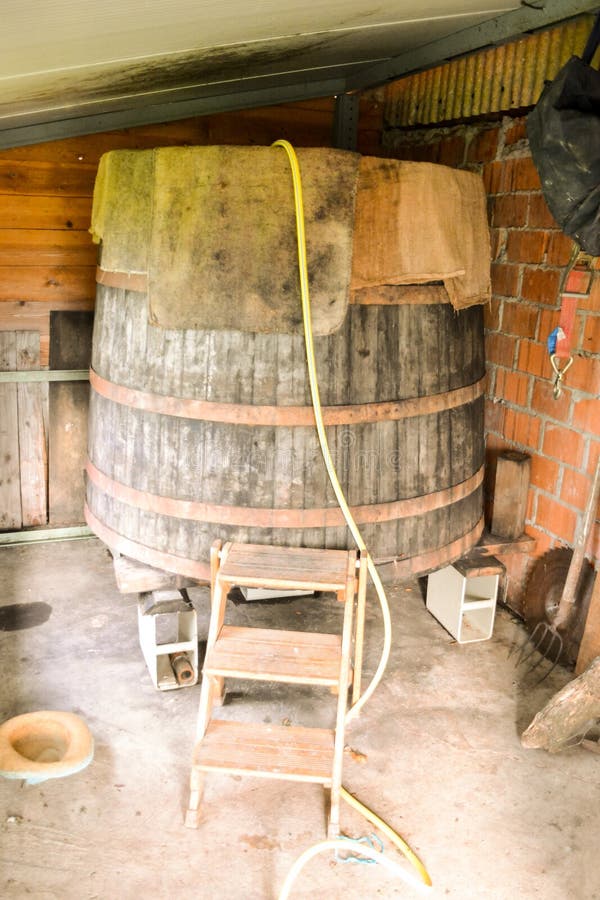 Classic Wood Wine Barrel stock photo. Image of white 155620326