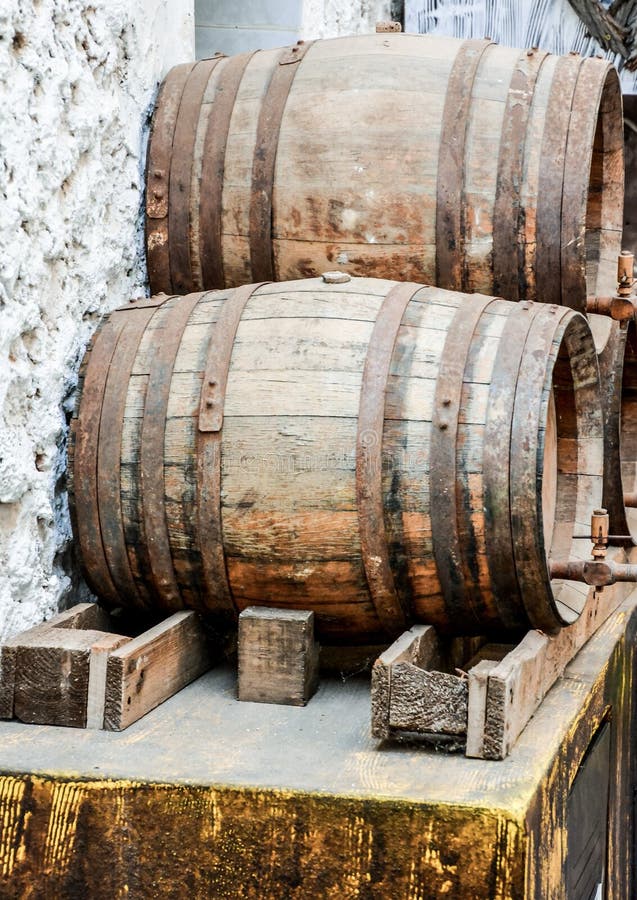 Classic Wood Wine Barrel stock photo. Image of wine 106600200