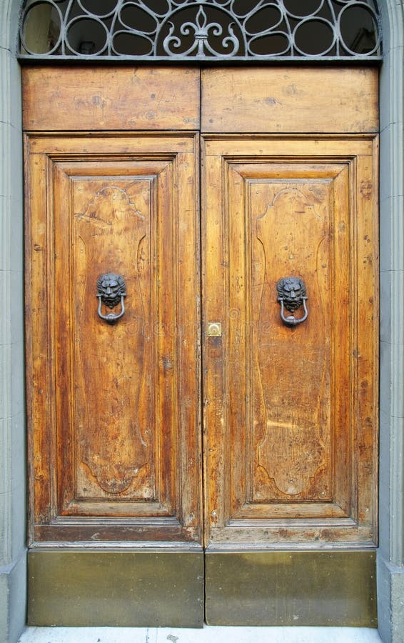 Classic wooden door stock photos