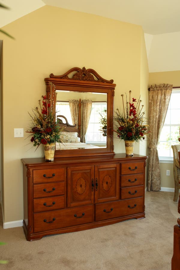 Classic wooden dresser stock images