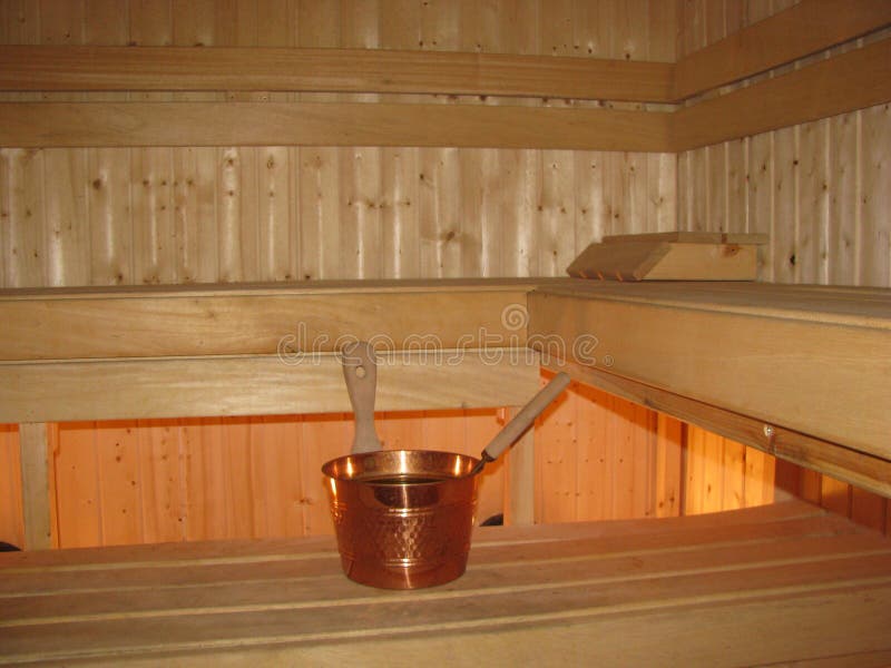 Classic wooden sauna