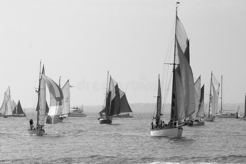 Classic yachts racing at Yarmouth Isle of Wight