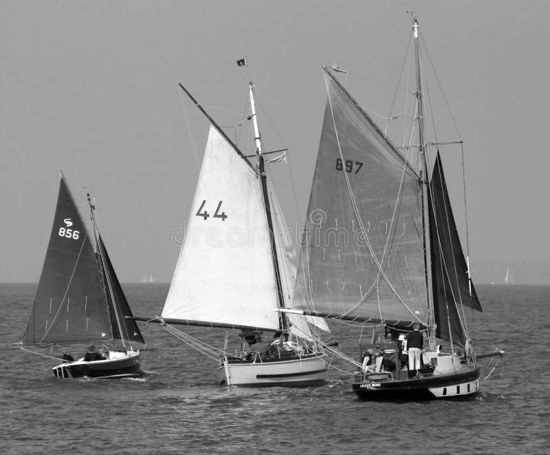 Classic yachts racing at Yarmouth Isle of Wight