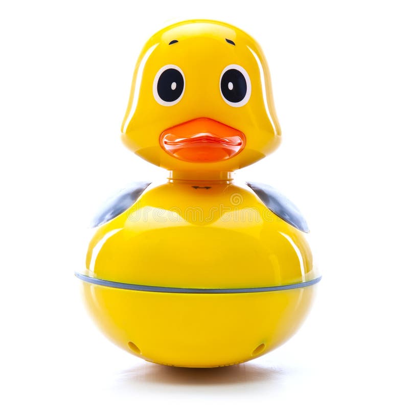 Classic yellow bathroom duck stock image