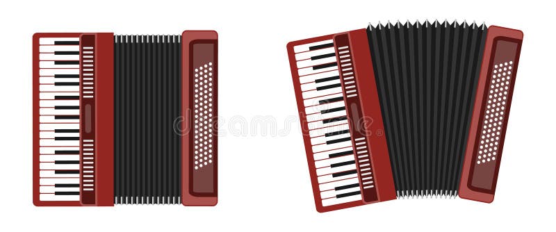 Musical Instrument Classical Accordion, on White Background. Accordion ...
