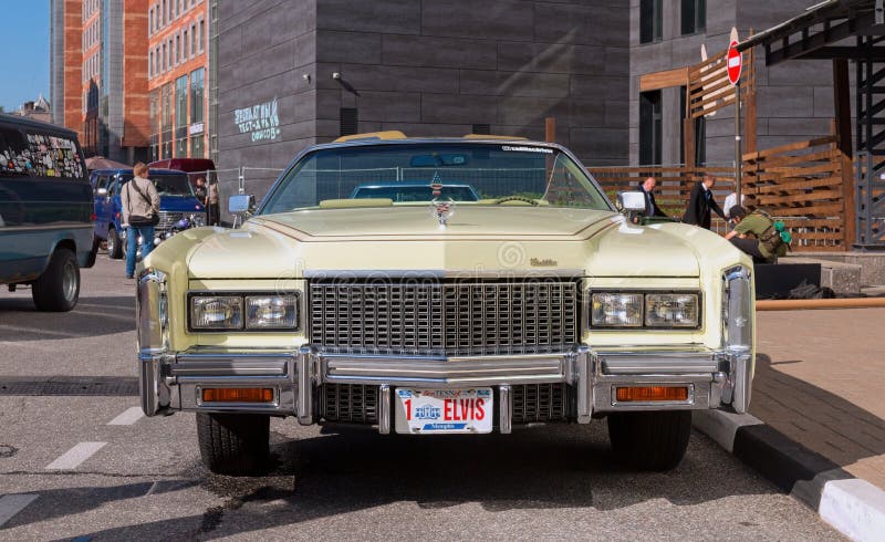 Classical American luxury car Cadillac Eldorado 9 generation Cabrio 1970 royalty free stock photos