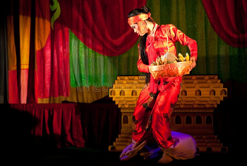 Classical burmese dance royalty free stock photos