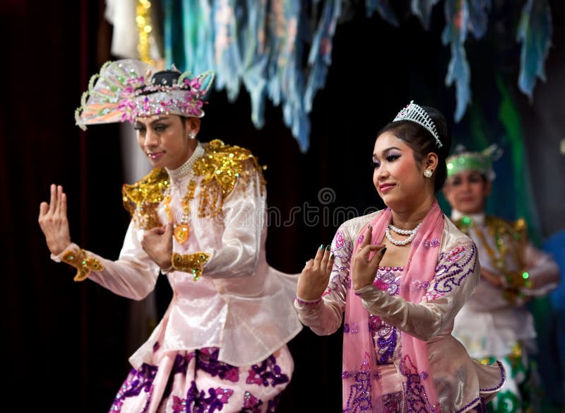 Classical Burmese dance stock photography